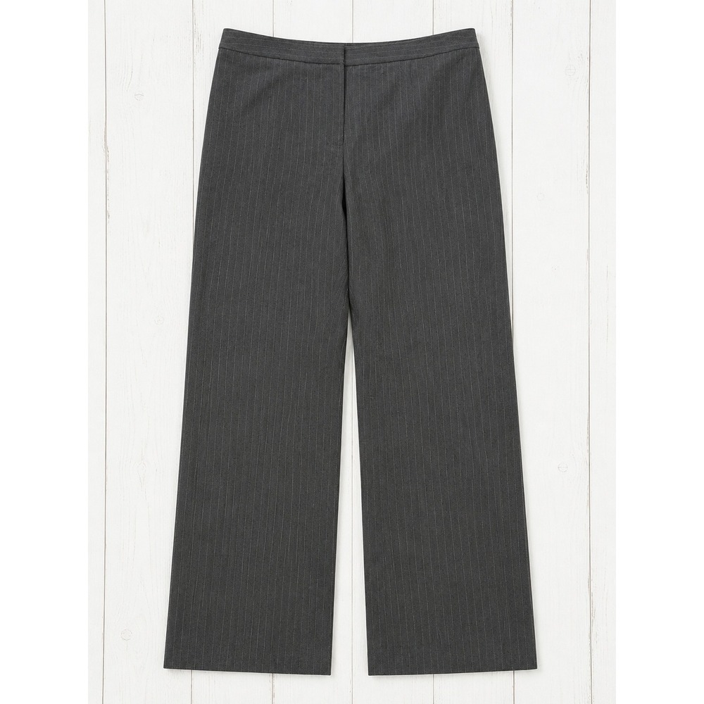 Evan-Picone Suit Pants Black Pink Pinstripe Lined Wide Leg Trousers Business 14